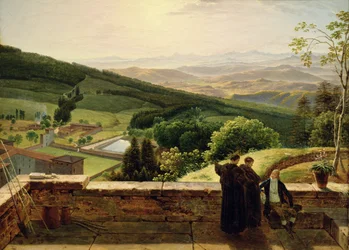 Blick auf Vallombrosa, in der Nähe von Florenz
